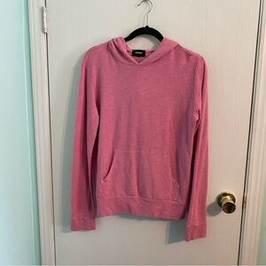 Monrow Hoodie Pink Heather Kangaroo Pocket Comfy Cozy  Lounge Size L